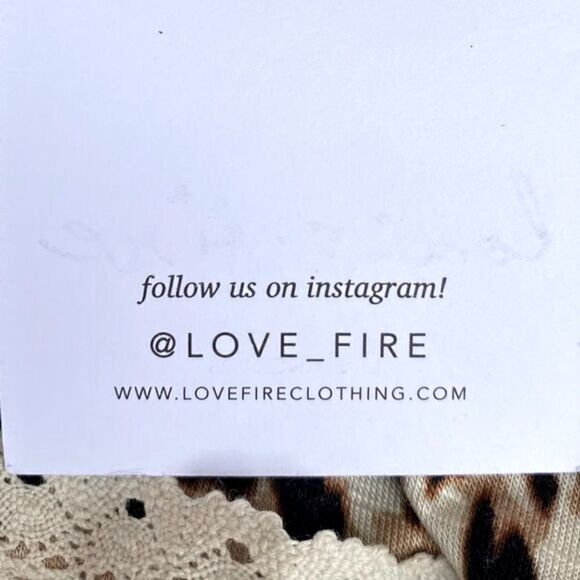 NWT New Love Fire Leopard Print Tiered Swing Tank Top Large Animal Print Jungle - Picture 5 of 8